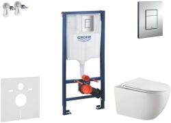 GROHE Rapid SL - Falsík alatti szerelési rendszer, Gaia WC és softclose ülőke, Skate Cosmopolitan gomb, króm SANI11BA1106 (SANI11BA1106)
