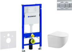 Geberit Duofix - Falsík alatti szerelési rendszer, Gaia WC és softclose ülőkével, Delta01 gomb, fényes króm SANI11CA1130 (SANI11CA1130)