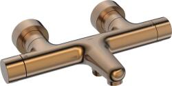 Hansa Prisma - Termosztatikus kádcsaptelep, szálcsiszolt bronz 5810230181 (5810230181)