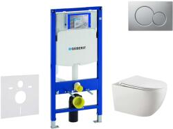 Geberit Duofix - Falsík alatti szerelési rendszer, Gaia WC és softclose ülőke, Sigma01 gomb, matt króm lakkozott SANI11CA1135 (SANI11CA1135)