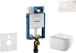 Geberit Kombifix - Falsík alatti szerelési rendszer, Gaia WC és softclose ülőke, gombos Sigma01, alpesi fehér SANI15CA3116 (SANI15CA3116)