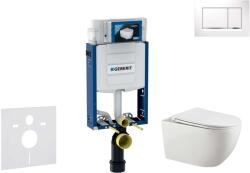 Geberit Kombifix - Falsík alatti szerelési rendszer, Gaia WC és softclose ülőkével, Sigma30 gomb, fehér/króm SANI15CA3118 (SANI15CA3118)