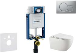 Geberit Kombifix - Falsík alatti szerelési rendszer, Gaia WC és softclose ülőke, Sigma01 gomb, matt króm lakkozott SANI15CA1125 (SANI15CA1125)