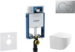 Geberit Kombifix - Falsík alatti szerelési rendszer, Gaia WC és softclose ülőke, Sigma01 gomb, matt króm lakkozott SANI15CA1121 (SANI15CA1121)