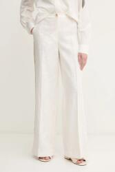Mos Mosh pantaloni culoarea bej, drept, high waist, 169540 MPYA-SPD00D_01X (169540)