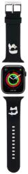 Karl Lagerfeld Óraszíj Fekete KLAWLSLKCNK Apple Watch 42mm S1-S3 / 44mm / 45mm / 46mm / 49mm Készülékhez