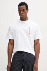 United Colors of Benetton tricou din bumbac barbati, culoarea alb, cu imprimeu, 3BL0U10A1 PPYA-TSM0NE_00X (3BL0U10A1)