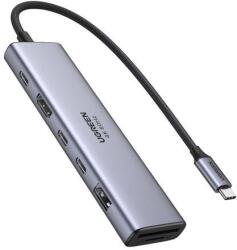 UGREEN Hub / Adapter Ugreen Revodok 7in1 USB-C to 2x USB-C 3.2, USB-A 3.2, HDMI 4K 60Hz, SD/TF, PD 100W (45521)