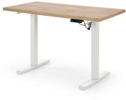 Halmar B54 állítható magasságú íróasztal, szín: artisan tölgy/fehér