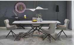 Halmar ALFREDO bővíthető étkezőasztal, téglalap alakú, szín: fehér márvány/fekete