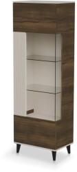 Halmar RANDOM 2 W-1 vitrin, szín: kasmír/dió/fekete