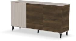 Halmar RANDOM 2 KM-1 komód, szín: kasmír/dió/fekete - sprintbutor