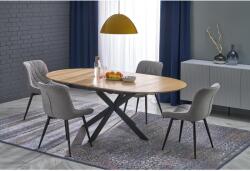 Halmar ACORD bővíthető étkezőasztal, téglalap alakú, szín: natúr/fekete - sprintbutor