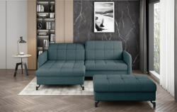 ELTAP Sarok lorelle + pouf lounge ülőgarnitúra szett, kék - smartbutor