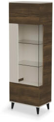 Halmar RANDOM 2 W-1 vitrin, szín: kasmír/dió/fekete - smartbutor