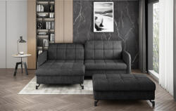 ELTAP Sarok lorelle + pouf lounge ülőgarnitúra szett, sötétszürke - smartbutor - 579 600 Ft