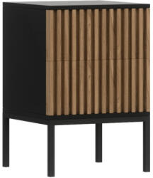 ELTAP Meorati 40 éjjeliszekrény fekete, artisan oak éjjeli szekrény, fekete - smartbutor