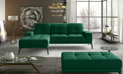 ELTAP Corner torrense + pouf lounge ülőgarnitúra szett, sötétzöld - smartbutor - 638 400 Ft