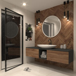 ELTAP Grace kerek tükör 80cm tükör, fehér - smartbutor