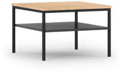 Eltap Lanzzi 60 dohányzóasztal artisan oak, black matt dohányzóasztal, barna fa - smartbutor