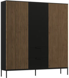 Eltap Meorati 185 ruhásszekrény fekete, artisan oak gardrób, fekete - smartbutor