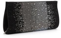 Tamaris Amalia fekete, felül záródó, strasszköves alkalmi táska 33811-100 - taskaweb