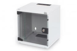 ASSMANN 10" 6U 330x312x300mm üvegajtós szürke fali rack szekrény - ipkameradiszkont