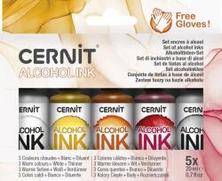 Cernit CEASS007C Set de cerneală alcoolică Warm Colors 5 x 20 ml 5 Bucăți (CEASS007C)