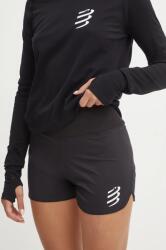 Compressport rövidnadrág futáshoz Performance fekete, nyomott mintás, közepes derékmagasságú, ASHW4069 - fekete L