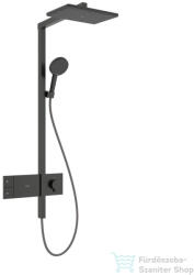 Hansgrohe RAINDANCE ALIVE Q Puro Showerpipe 210/340 1 jet termosztátos zuhanyrendszer, szálcsiszolt fekete króm 24580340 (24580340)