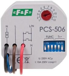 F&F PCS-506 230V Időrelé multifunkciós, 8 funkció, szerelvénydobozba, 10A (PCS-506) (PCS-506)