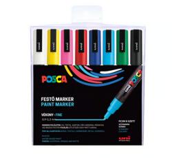 uni Dekormarker 0, 9-1, 3mm, Uni Posca PC-3M 8 db-os készlet (2UPC3M8DB) - tintasziget