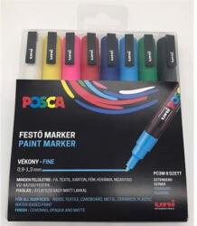 uni Dekormarker készlet, 0, 9-1, 3 mm, UNI "Posca PC-3M", 8 különböző szín (TUPC3M8DB) - tintasziget