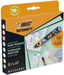 BIC Dekormarker készlet, 1, 5 - 2, 3 mm, BIC "Paint marker", 8 különböző pasztell szín (BC527429) - tintasziget