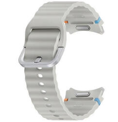 Samsung Galaxy Watch 4 / 5 / 5 Pro / 6 / 7 / FE (40 / 44 / 45mm) / Watch 4 Classic / 6 Classic (42 / 43 / 46mm), szilikon pótszíj, S / M méret, állítható, hullámos kialakítás, izzadtságátló, légáteresztő, spo