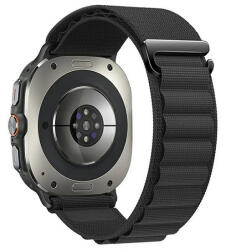 Samsung Galaxy Watch Ultra (47mm) SM-L705, textíl pótszíj, állítható, fekete