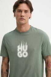 HUGO t-shirt zöld, férfi, nyomott mintás, 50535363 - zöld XL