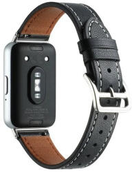 Samsung Galaxy Fit3 SM-R390, valódi bőr pótszíj, állítható, fekete