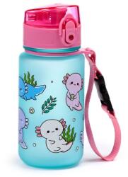 Puckator kulacs, 350ml, csőrös, ütésálló, világoskék, Axolotl Édes Állatok (BOT354)