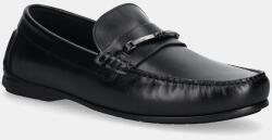 Calvin Klein bőr mokaszin DRIVER W/ NY BIT LTH fekete, férfi, HM0HM01701 - fekete Férfi 44