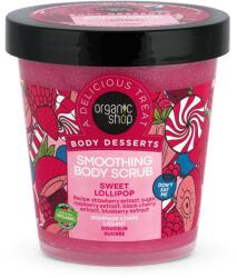 Organic Shop Sweet Lollipop bőrkisimító testradír édes cukorka, 450 ml - hajvarazs