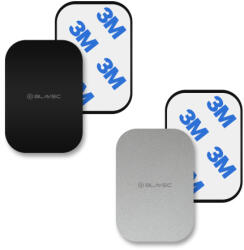 Blavec Metal Plate fémlemez mágnesen autós tartóhoz 2db, fekete/ezüst