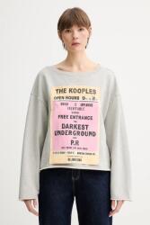 The Kooples pamut melegítőfelső szürke, nyomott mintás, FSWE30013K - szürke 40