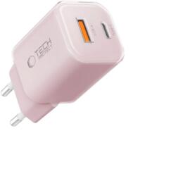 Tech-Protect NCM33W hálózati töltő USB / USB-C 33W PD QC, világos rózsaszín