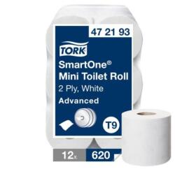 Tork 2 rétegű toalettpapír. TORK SmartOne Mini fehér T9 (12 db)