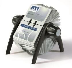 DURABLE Névjegykártyatartó, műanyag, 400 db-os, forgatható, fekvő, DURABLE, "VISIFIX®", fekete (DB241701)