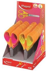Maped Olló, display, iskolai, 13 cm, MAPED "Soft Neon", vegyes színek (IMA464401)