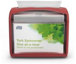 TORK Szalvéta adagoló, 16, 9x20, 1x14, 1 cm, asztalra helyezhető, N4 rendszer, Signature line, TORK "Xpressnap", vörös (KHH468)