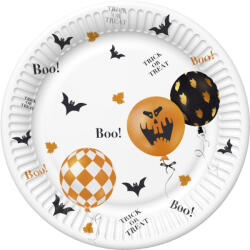 Pol-Mak Halloween Scary Balloons papírtányér 8 db-os 18 cm PKK760357 (PKK760357)