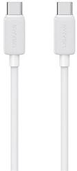 USAMS KY adatkábel (Type-C - Type-C, 60W, gyorstöltő, 100cm) FEHÉR (SJ691USB02) - bluedigital